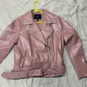 Forever 21 Blush Pink Faux Leather Jacket